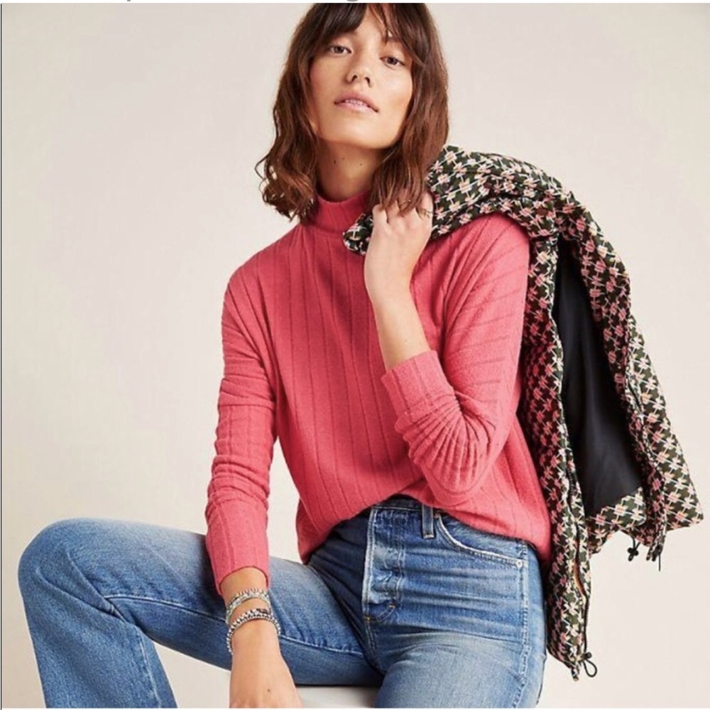 Anthropologie | NEW Fiona Hacci Ribbed Knit Tunic Sweater Oversized XS